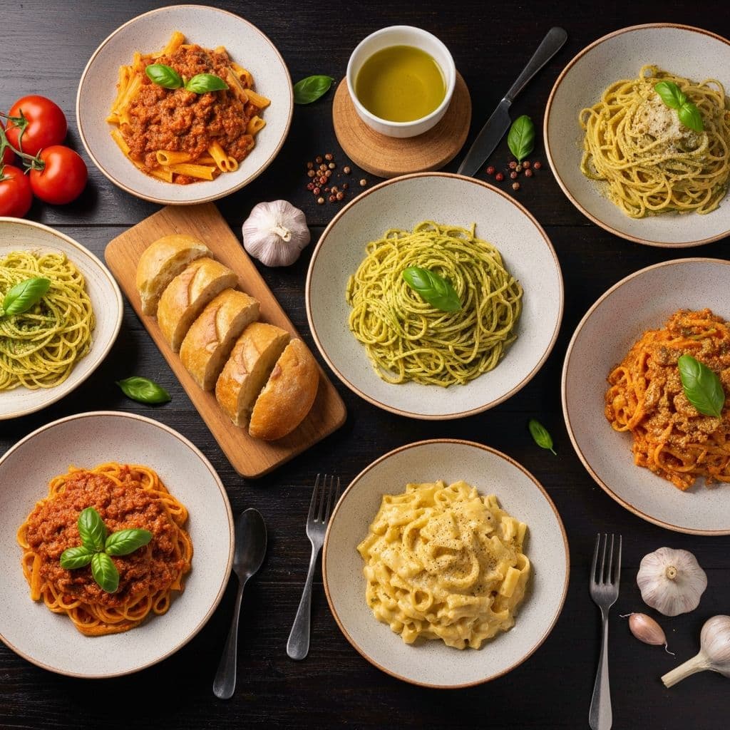 Italian cuisine spread